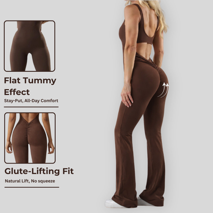 DEEP PUSH UP 2.0 BELL-SHAPED Short-Sleeve Jumpsuit