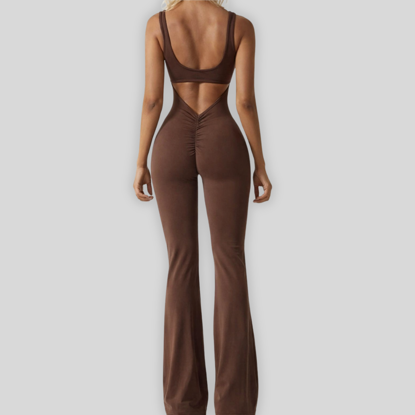 DEEP PUSH UP 2.0 BELL-SHAPED Short-Sleeve Jumpsuit